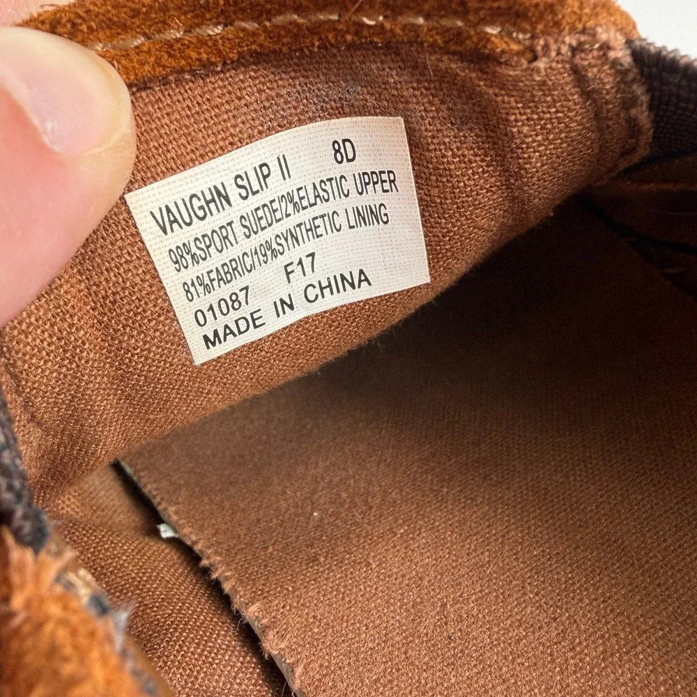 Polo Ralph Lauren Vaughn II Suede Slip On Shoe Brown Men's Size 8D Casual Preppy